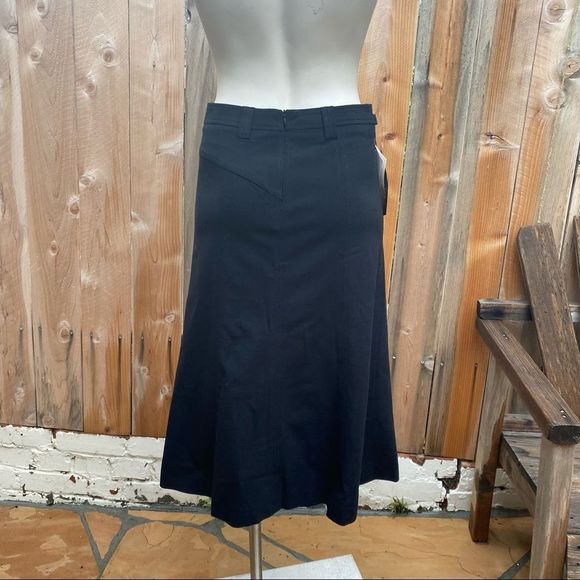 Max Mara weekend black wool blend midi skirt size 2 - Picture 3 of 7
